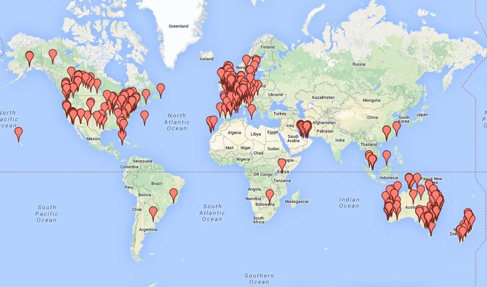 Irish Cancer Society Map of Donations